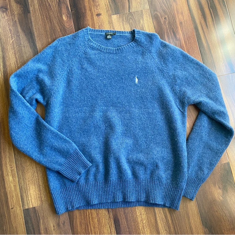 Y2K J. Crew 100% Lambswool Oarsman Medium Weight Crewneck Sweater